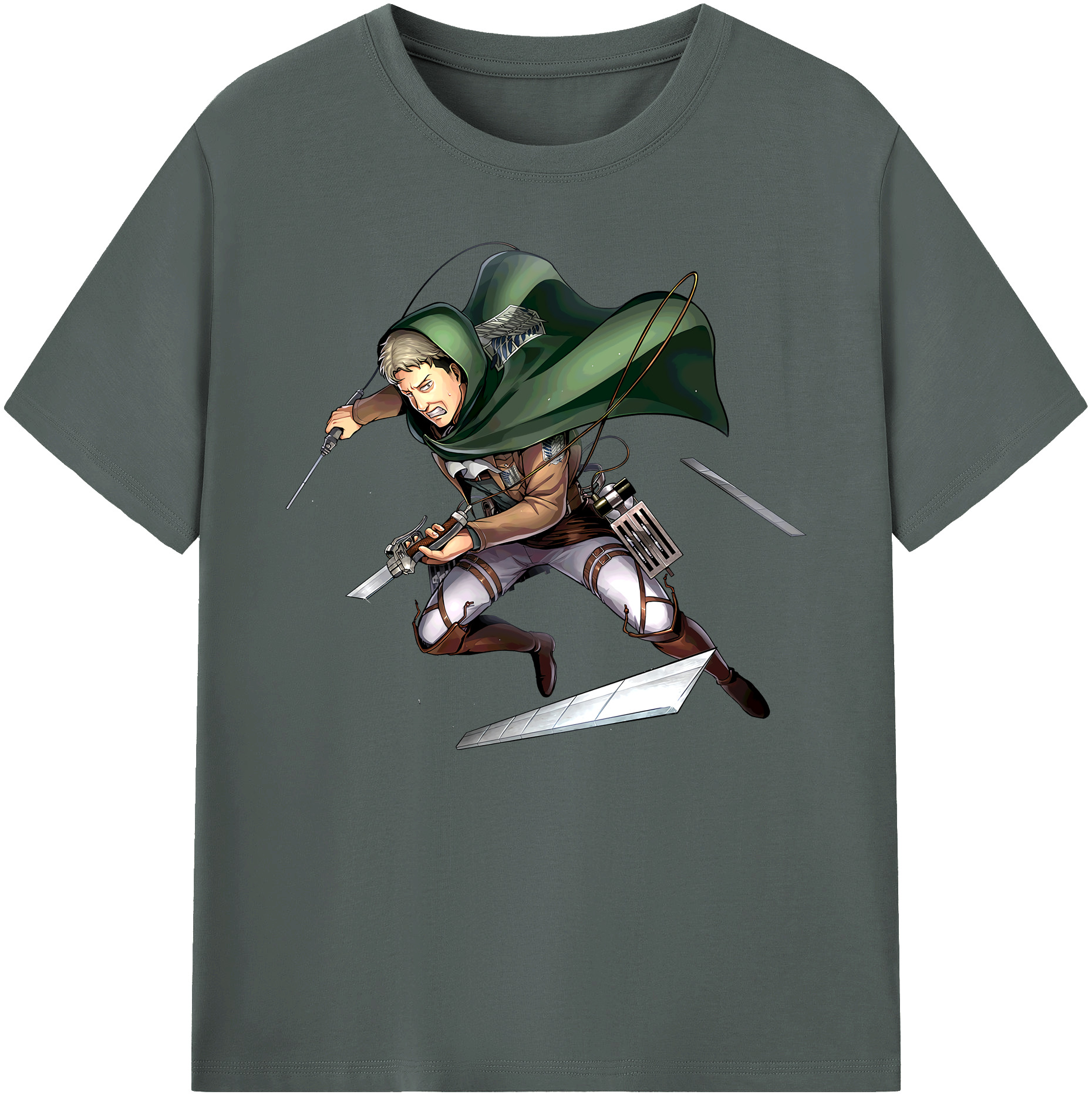 （画像用） 進撃の巨人 Attack on Titan 綿100％ メンズ半袖Tシャツ｜肌触りやわらか＆通気性